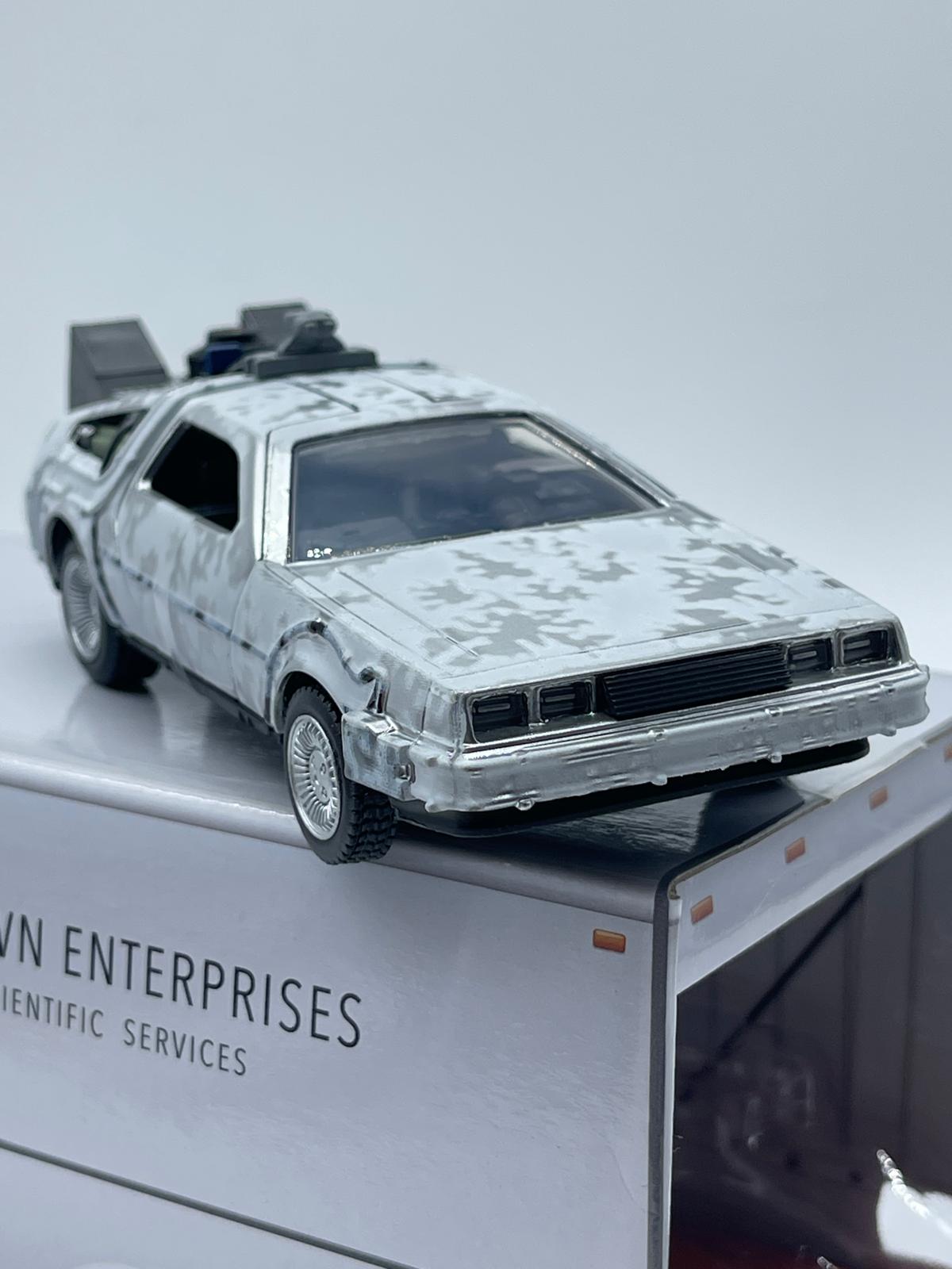 Delorean Frozen 40 aniversario 1/32 Back To The Future Hollywood Rides