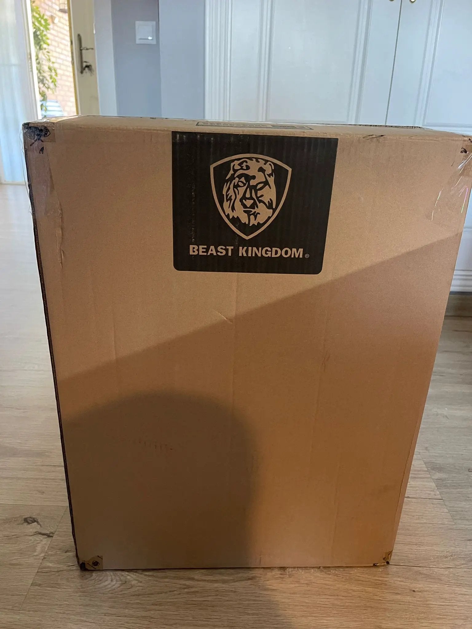 Beast Kingdom How to Train Your Dragon 3 Light Fury Master Craft box; brown cardboard packaging with BEAST KINGDOM logo