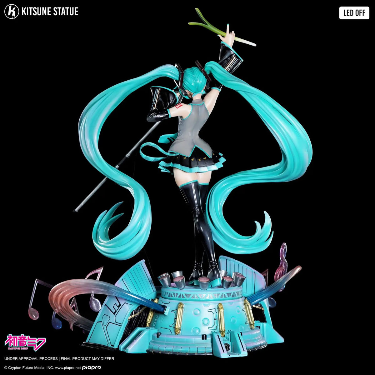 Miku 1/6 Kitsune Statue, teal hair, 41 cm figure, KITSUNE.