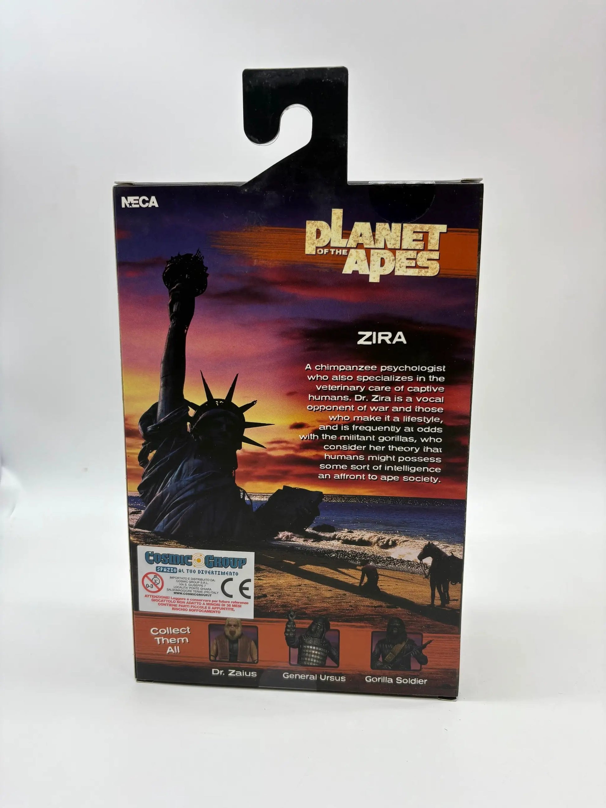 NECA Planet of the Apes Zira 18 cm action figure packaging
