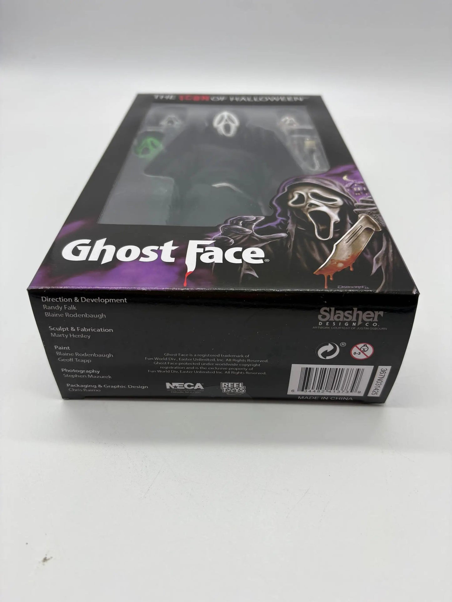 Ghost Face Scream retro action figure by NECA, 20 cm, boxed with purple artwork