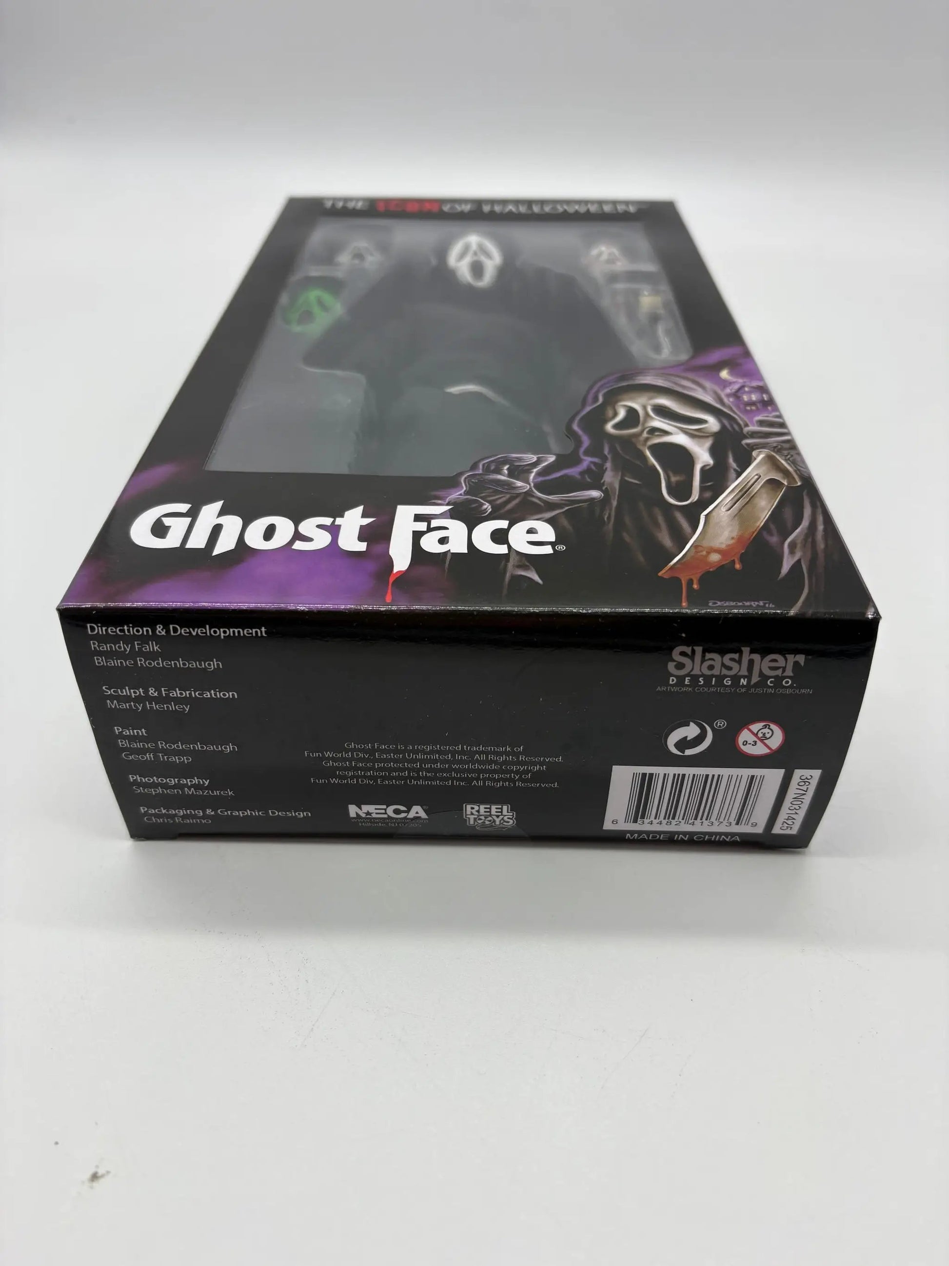 Ghost Face Scream retro action figure by NECA, 20 cm, boxed with purple artwork