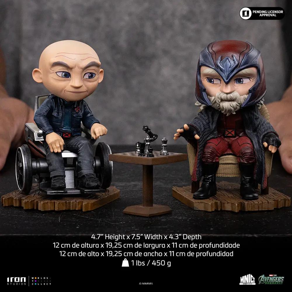 Statue set: Iron Studios Minico Xavier and Magneto from Avengers: Doomsday, two figures with a small table and chess pieces
