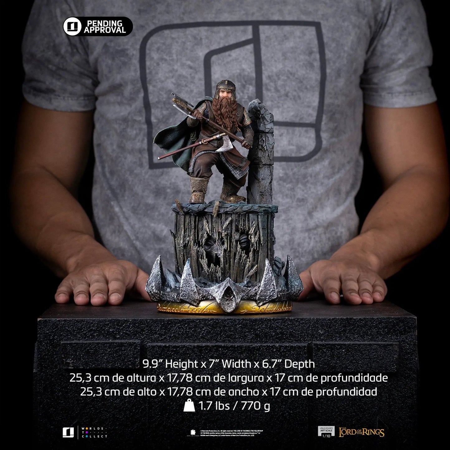Pre-Order - Statue Gimli Unleashed - The Lord of the Rings - Art Scale 1/10 - Iron Studios