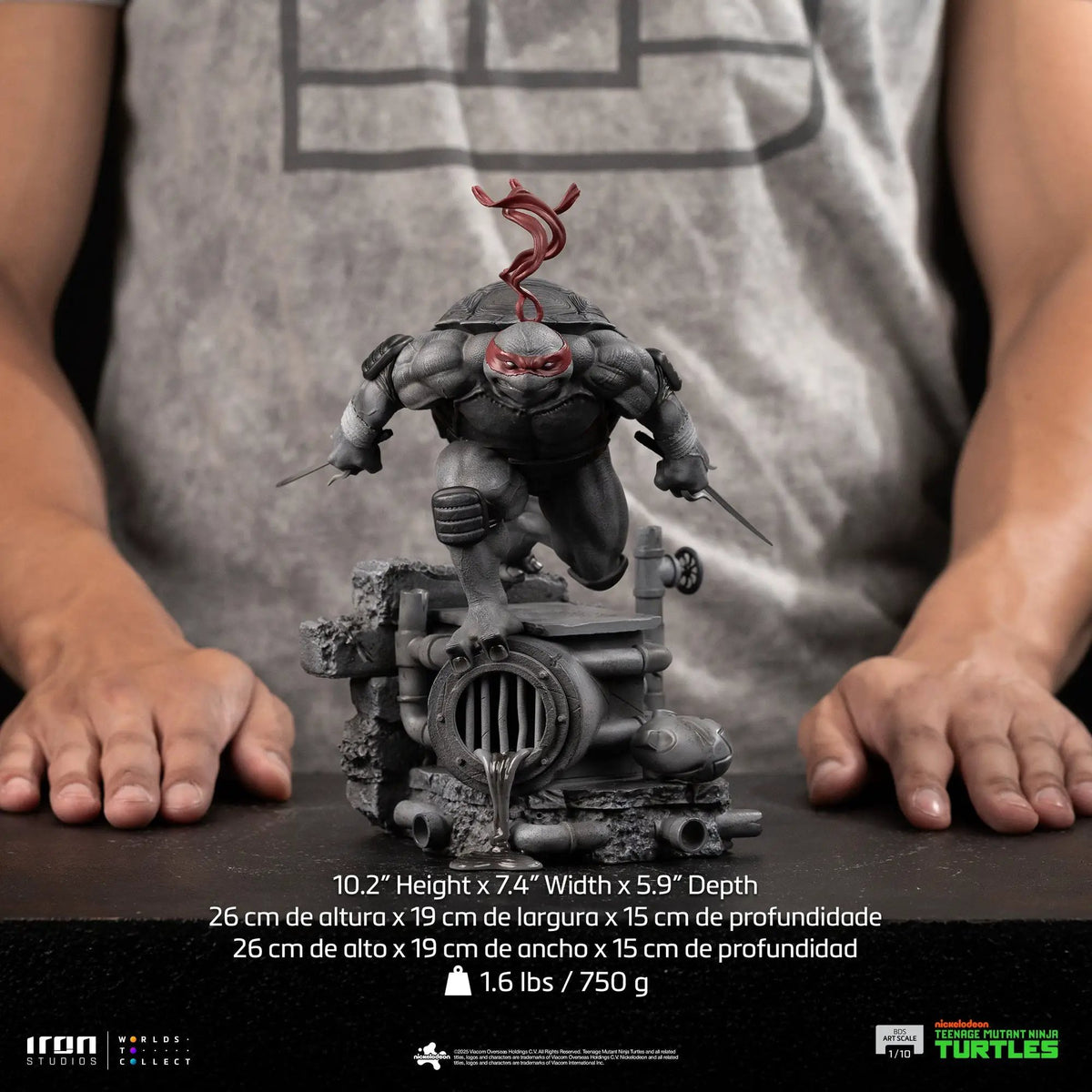 Raphael Black and White Variant TMNT BDS Art Scale 1/10 statue by Iron Studios