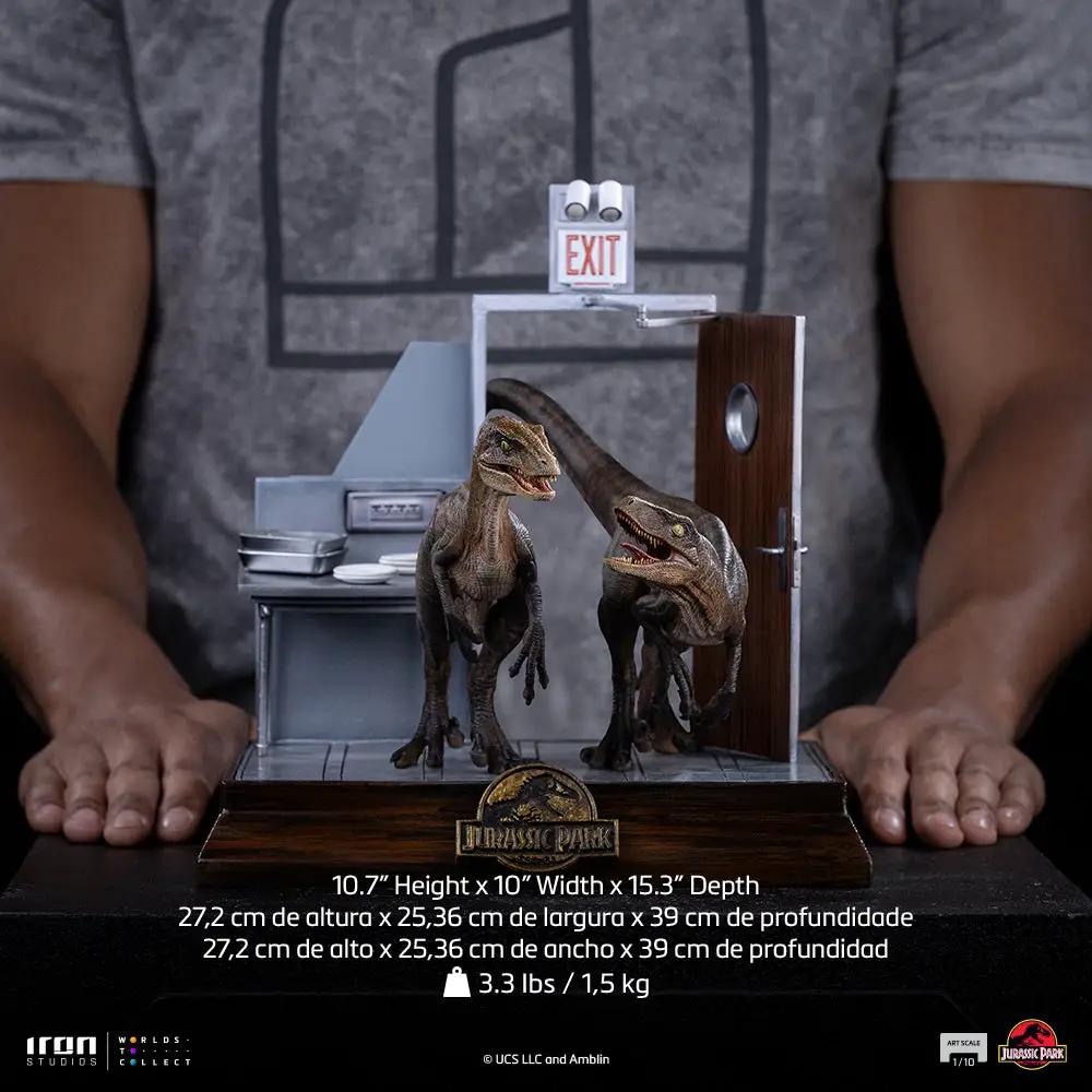 Pre-Order - Statue Raptors at the Kitchen's Door - Jurassic Park - Art Scale 1/10 - Iron Studios