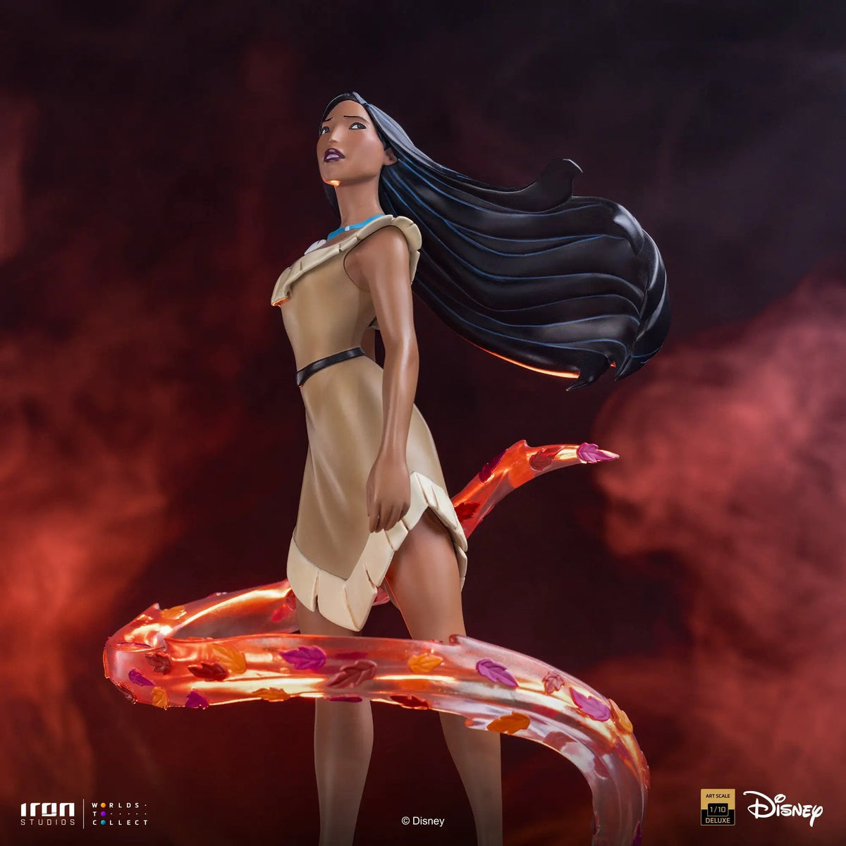 Statue from Disney Classics Colors of the Wind, 1/10 scale by Iron Studios; beige dress with flowing dark blue hair