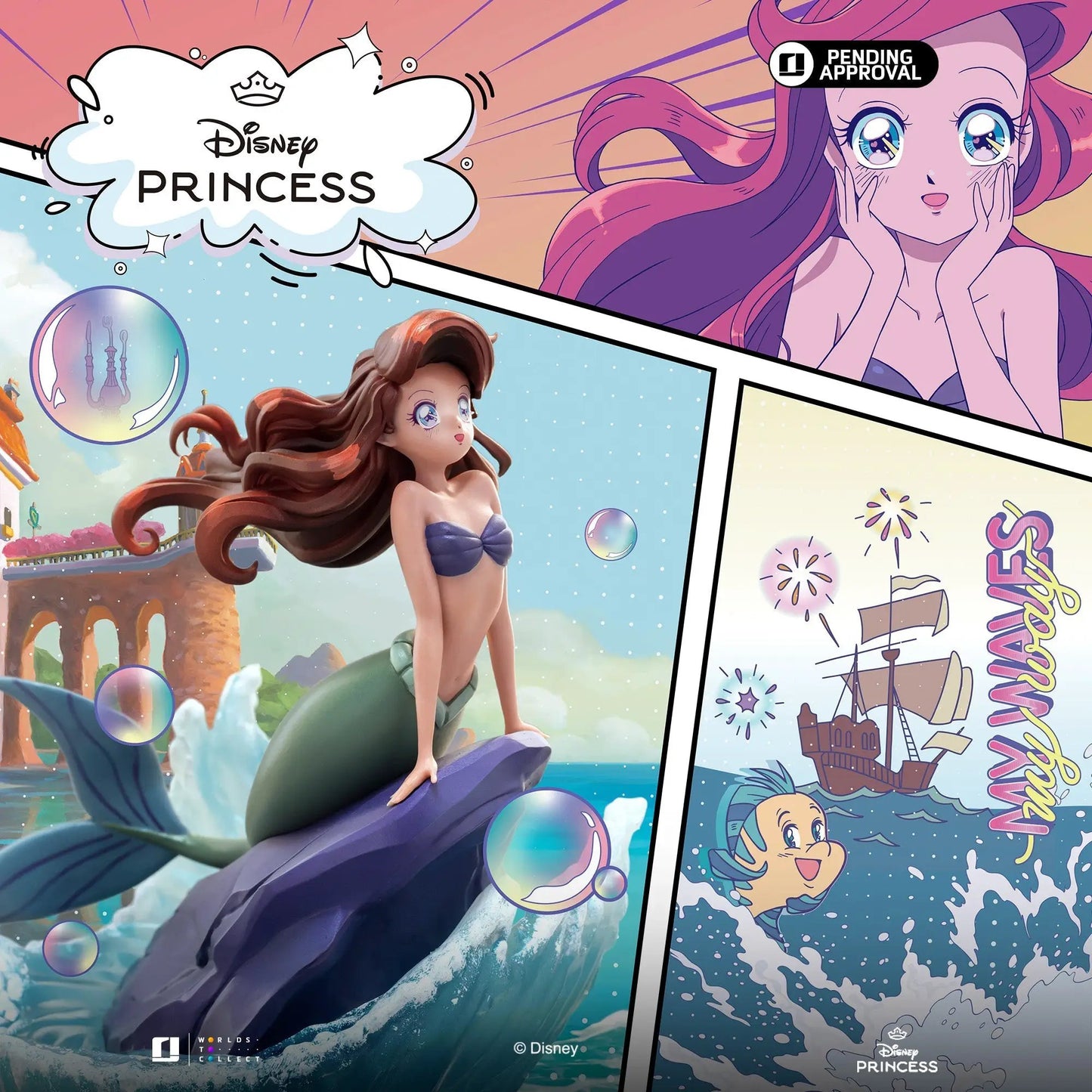 Pre-Order - Statue Ariel - Disney's Princess Animated Icons - Iron Studios