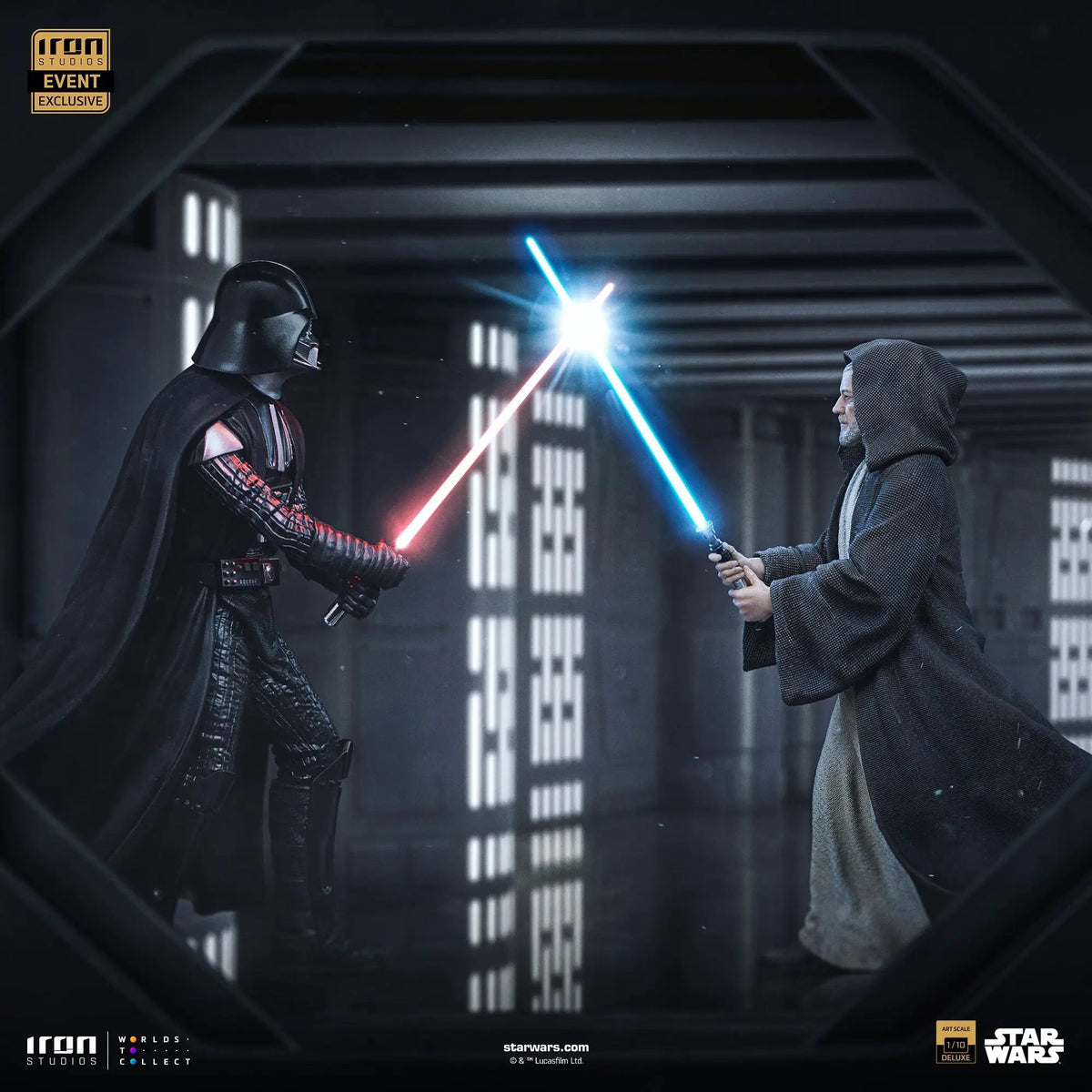Darth Vader vs Obi-Wan Kenobi statue, Iron Studios 1/10 Art Scale CCXP Event Exclusive 2025