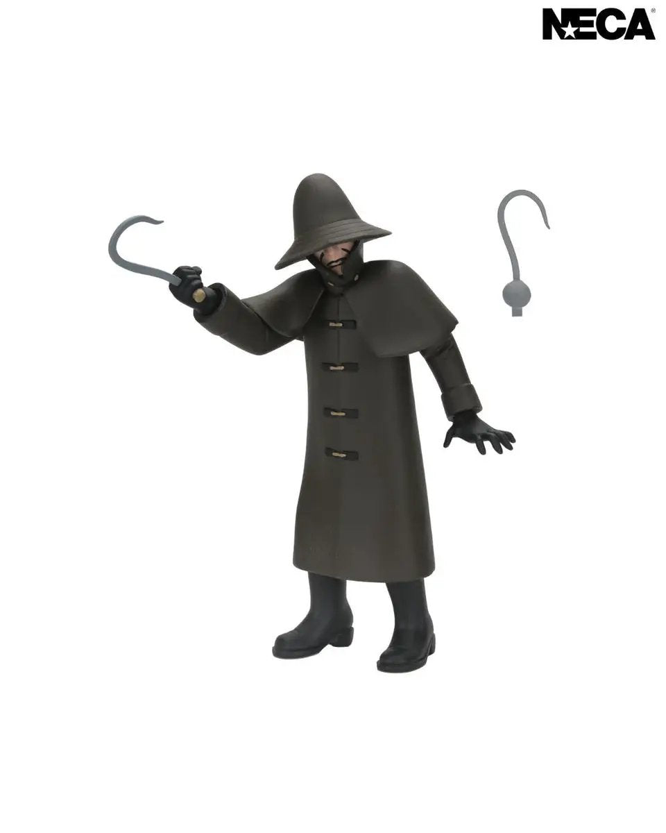 Fisherman Toony Terrors action figure by NECA in dark gray cloak with two hooks
