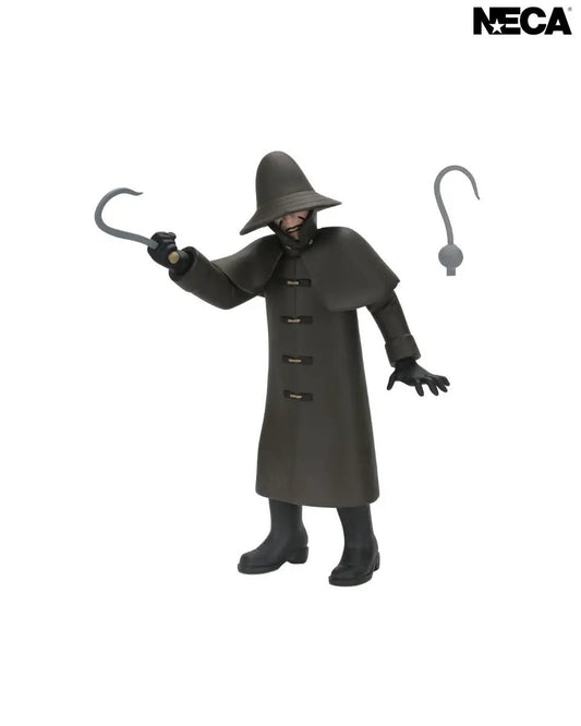 Fisherman Toony Terrors action figure by NECA in dark gray cloak with two hooks