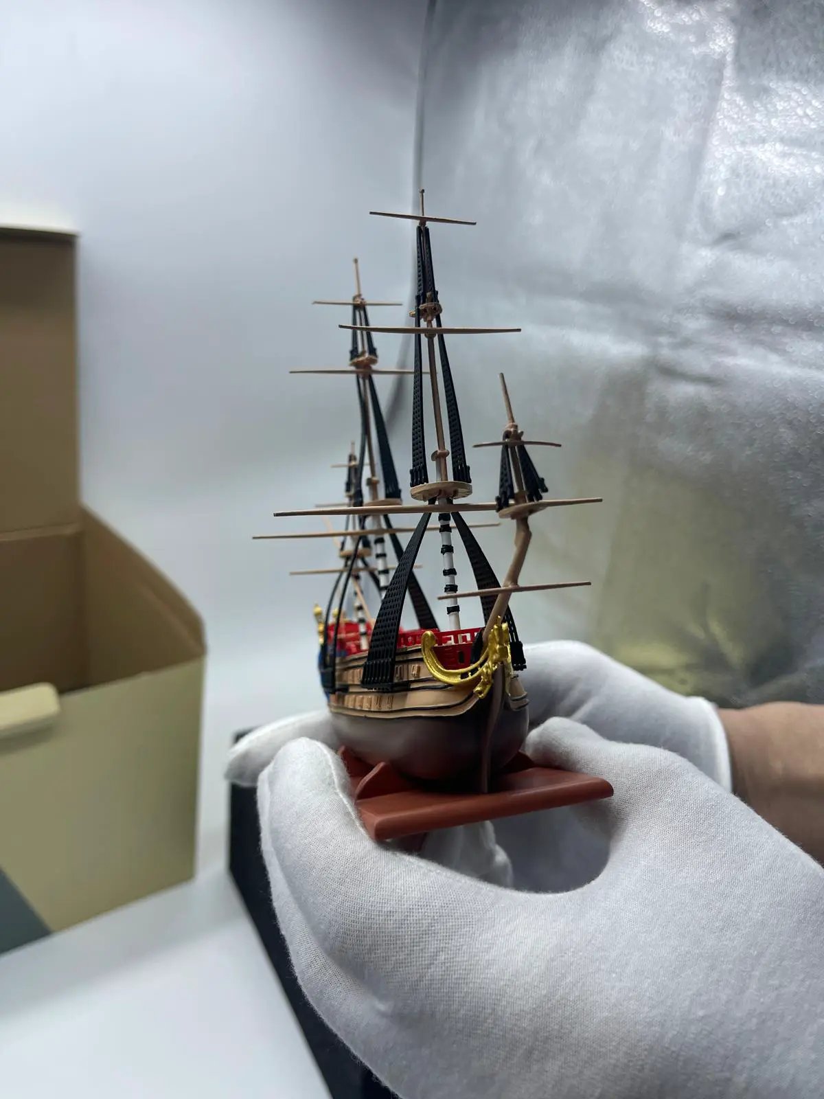 Figura de colección en resina Unicornio Tintin, MOULINSART, barco de tres mástiles, 25 cm