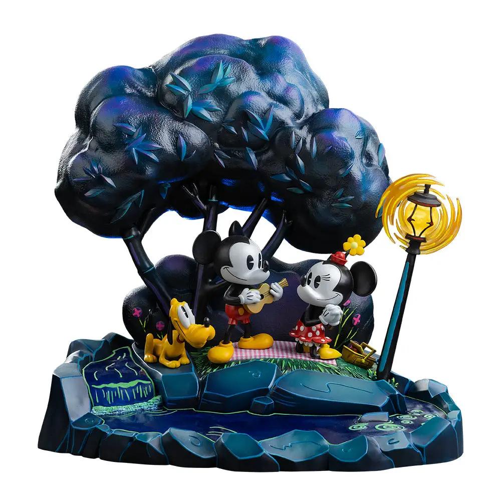 Statue Mickey, Minnie & Pluto in park diorama, Disney Classics by Iron Studios, deluxe 1/10 scale