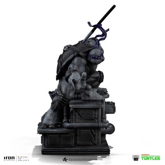 Donatello statue (Black and White Variant), TMNT by Iron Studios, BDS Art Scale 1/10 with bo staff