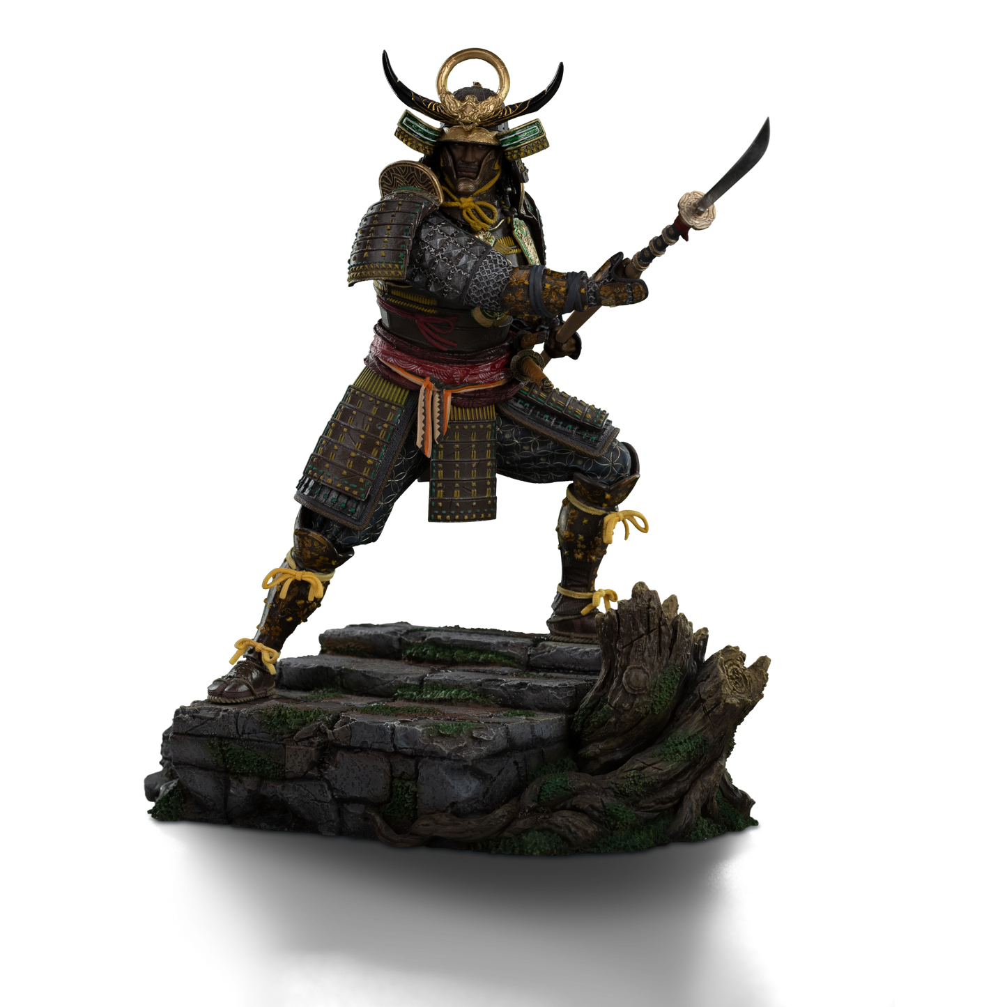 Statue Yasuke by Iron Studios; Assassin's Creed Shadows 1/10 scale samurai figure with ornate armor and sword.