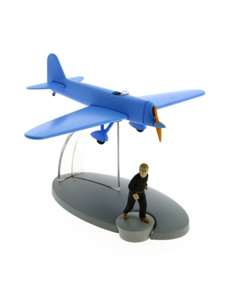 Figura de colección Tintin avíon Nr.43 - L'AVION BLEU DE JO, ZETTE & JOCKO ET WERNER - LE TESTAMENT DE M. PUMP