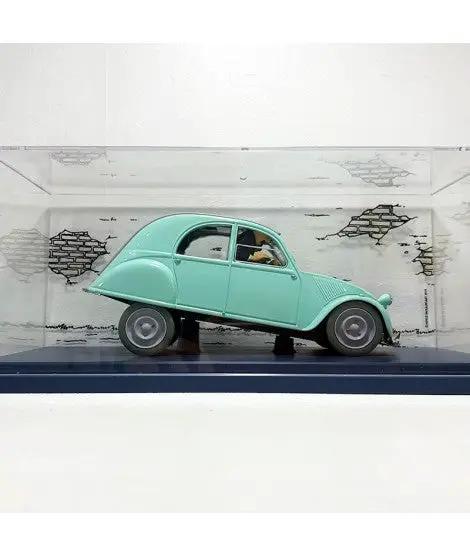 Coche de colección MOULINSART 1/24 Tintin 2CV DES DUPONDT, L'AFFAIRE TOURNESOL en color menta