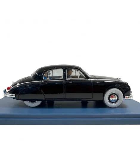 Coche de colección MOULINSART Tintin 1/24 MK1 Dawson negro con llantas blancas