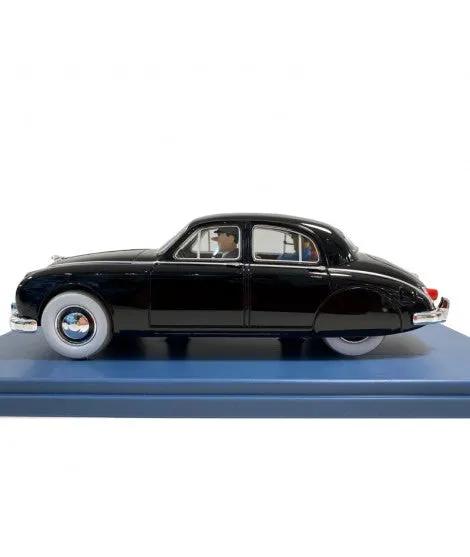 Coche de colección MOULINSART LA MK1 DE DAWSON, escala 1/24, negro con base azul