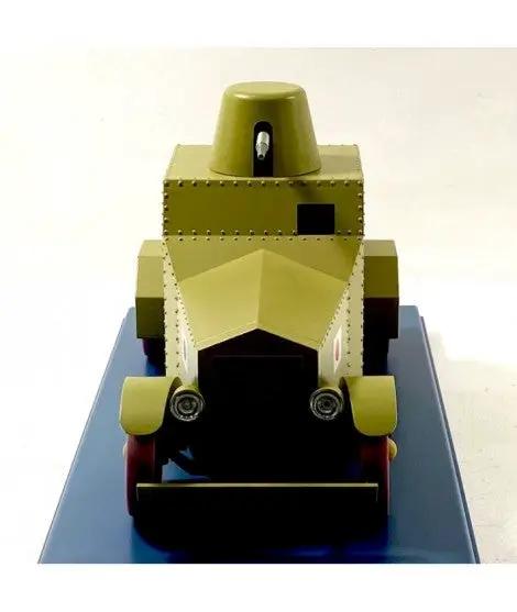 Coche de Tintin MOULINSART, escala 1:24, L'AUTO BLINDÉE LE LOTUS BLEU