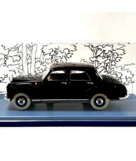 MOULINSART Tintin 1/24 scale die-cast car model, L’Affaire Tournesol, black with chrome trim on blue display base