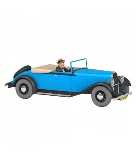 Coche de colección MOULINSART Tintin 1/24 La Décapotable de Gibbons, Lotus azul