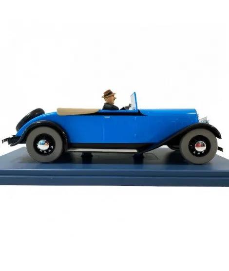 Coche Tintin 1/24 MOULINSART, Lotus bleu convertible avec figurine pilote