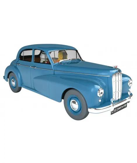 Coche de colección a escala 1:24 Morris Six azul, modelo vintage de Tintin