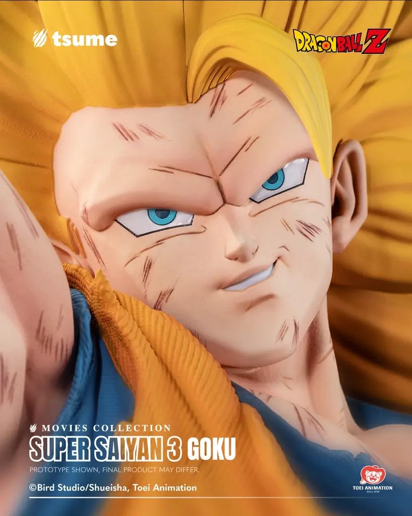 Figura de acción TSUME Super Saiyan 3 Goku, Dragon Ball Z, 57 cm, Movies Collection
