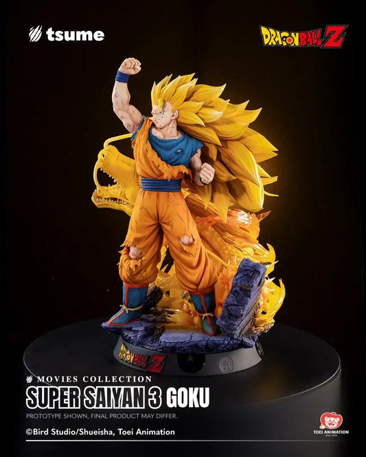 Figura de acción Goku Super Saiyan 3, 57 cm, cabello dorado; TSUME, Dragon Ball Z