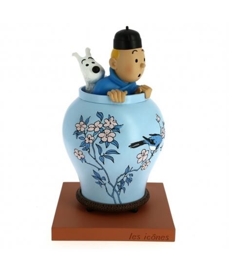 Tim und Struppi Sammelfigur „The Icons“, chinesische Vase aus Kunstharz, 23 cm