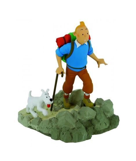 Figura de coleccíon de resina Tintin alpinista