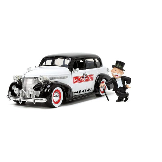 Monopoly Vehículo 1/24 Hollywood Rides 1939 Chevrolet Master Deluxe con Monopoly Figura