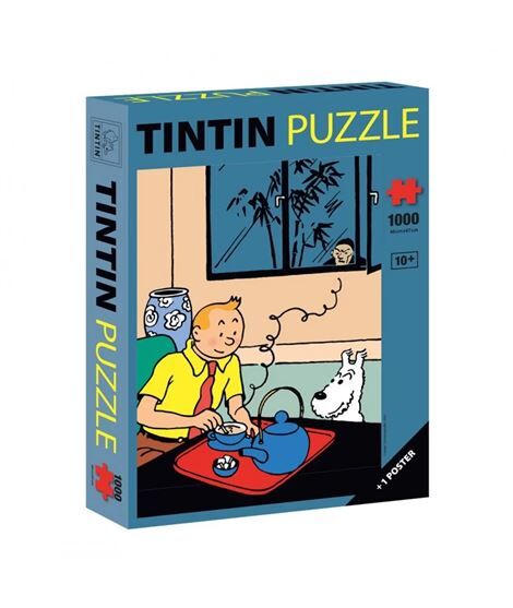 Puzzle Tim und Struppi trinkt Tee 1000 Teile + 1 Poster