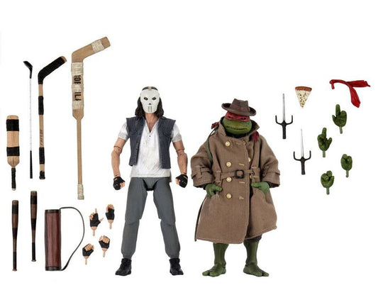 Ninja Turtles Packung mit 2 Figuren Casey Jones &amp; Raphael in Disguise 18 cm 