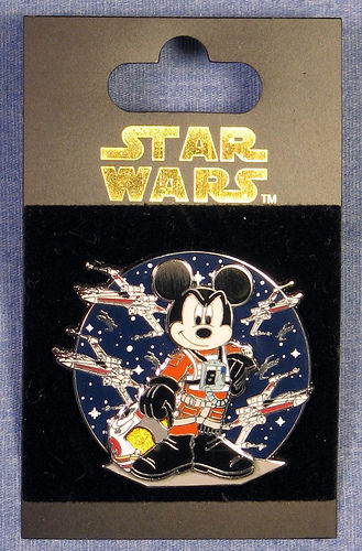 STAR TOURS PIN X-WING PILOT MICKEY