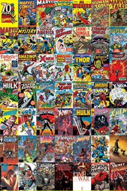 Marvel Set de 5 P?eres 70th Anniversary 61 x 91 cm