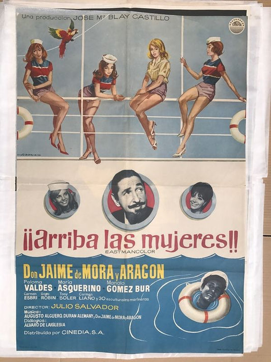 CARTEL DE CINE "ARRIBA LAS MUJERES" 1965 100X70CM