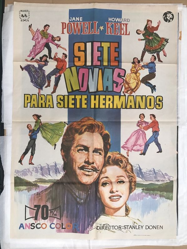 MOVIE POSTER-SEVEN BRIDES FOR SEVEN BROTHERS 1972-: 100 X 70 CM. *ORIGINAL*