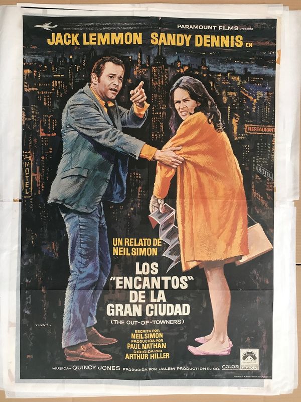 CARTEL DE CINE-LOS ENCANTOS DE LA GRAN CIUDAD DE 1970-:100 X 70 CM. *ORIGINAL*