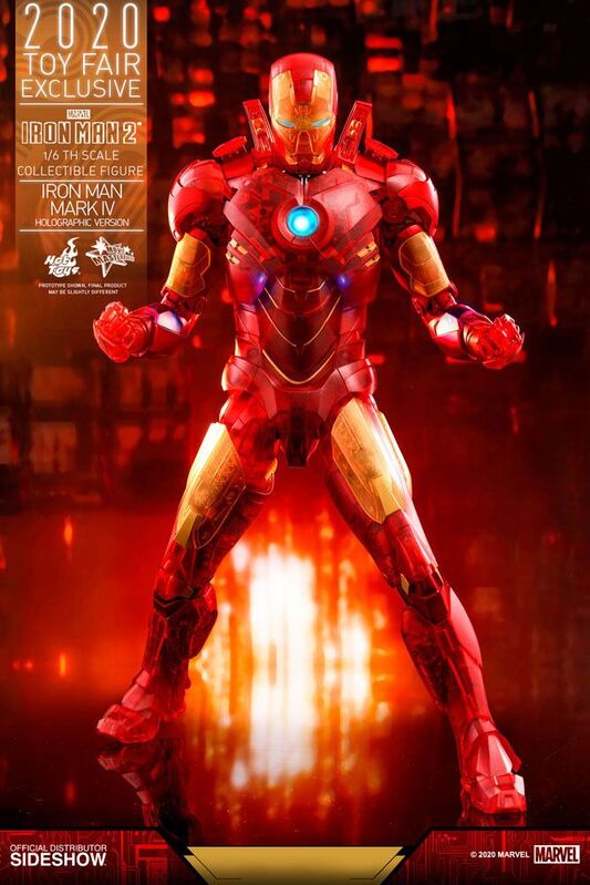 Iron Man 2 Figure MM 1/6 Iron Man Mark IV (Holographic Version) 2020 Toy Fair Exclusive 30 cm MMS568