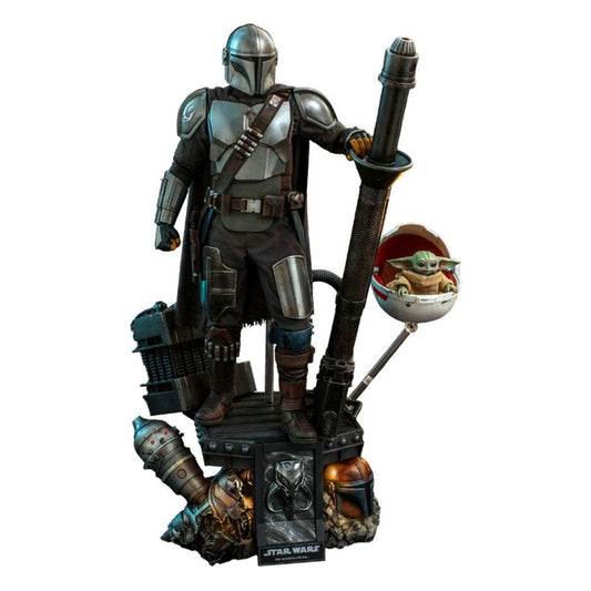 Star Wars The Mandalorian 2er-Pack Figuren 1/4 The Mandalorian &amp; The Child Deluxe 46 cm QS017