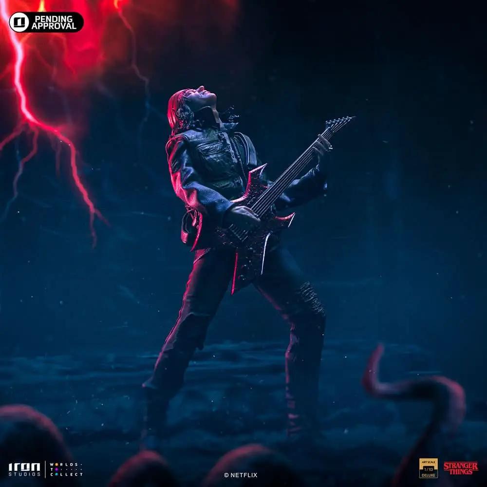 Statue Eddie from Stranger Things by Iron Studios, 1/10 scale, guitar-playing figure.