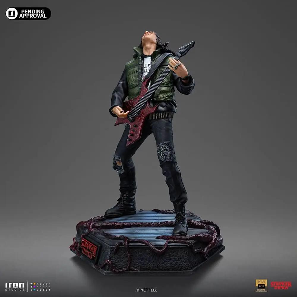Statue Eddie action figure, Stranger Things 1/10 scale, by Iron Studios, with red guitar