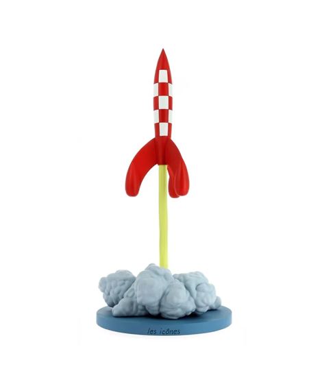 Figura de colección Tintin Lanzamiento Cohete los Iconos 42cm