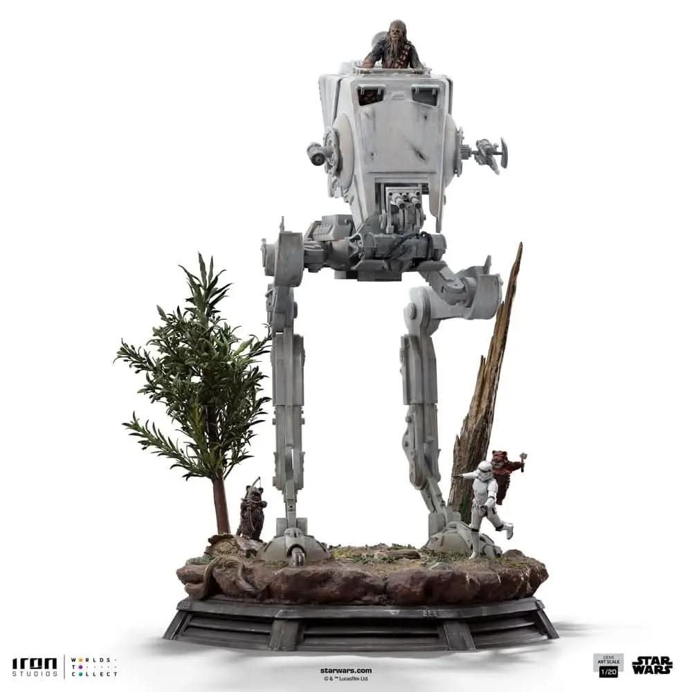 Statue set featuring AT-ST and Chewbacca from Star Wars by Iron Studios, Demi Art Scale 1/20