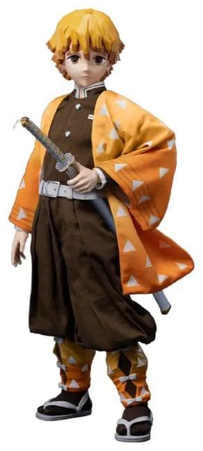 Figura de acción Zenitsu Agatsuma 1/6, Demon Slayer, THREE ZERO, 28 cm, kimono naranja con triángulos y katana