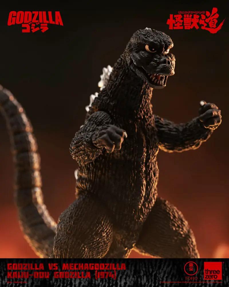 Godzilla vs Mechagodzilla (1974) figure by THREEZERO, 23 cm, black textured kaiju