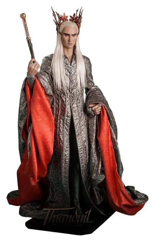 Figura de acción Thranduil 1/6, 30 cm, ASMUS TOYS, elfo con túnica plateada y forro rojo, bastón.