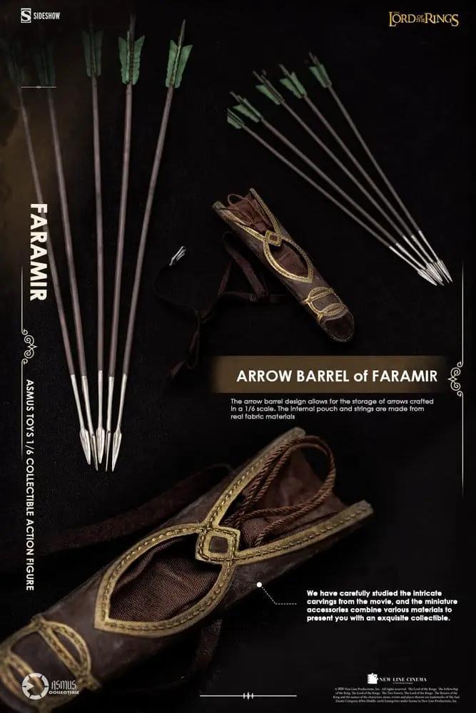 Faramir 1/6 action figure from Lord of the Rings with brown leather archery gear and arrows by ASMUS TOYS